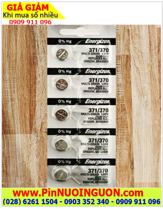 COMBO 01vỉ 5viên Energizer SR920SW-Pin 371 Silver Oxide 1.55v chính hãng |TẠM HẾT HÀNG